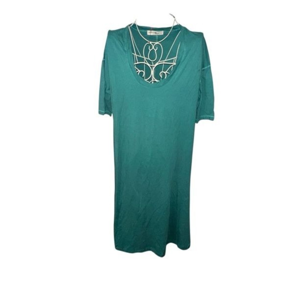 NEW WITH TAGS Natural Life Blue/green teal colored boat Neck Casual Vacation Boh